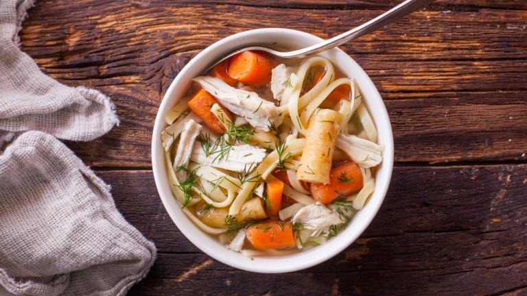 Chicken Noodle Soup With Carrots, Parsnips and Dill Created by DianaEatingRichly