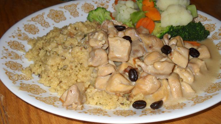 Cubed Chicken With Coffee Sauce Created by Midwest Maven