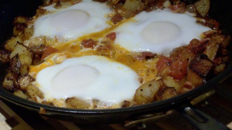 Baked Eggs With Bacon and Tomatoes created by 2Bleu