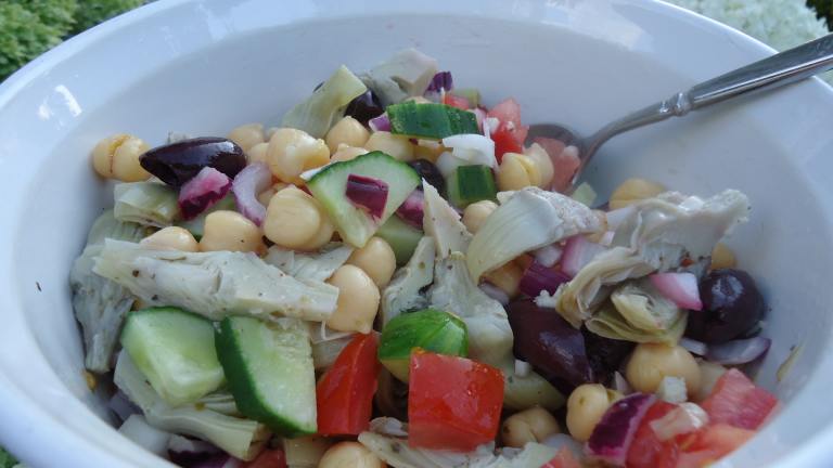 Greek Garbanzo Bean Salad Created by LifeIsGood