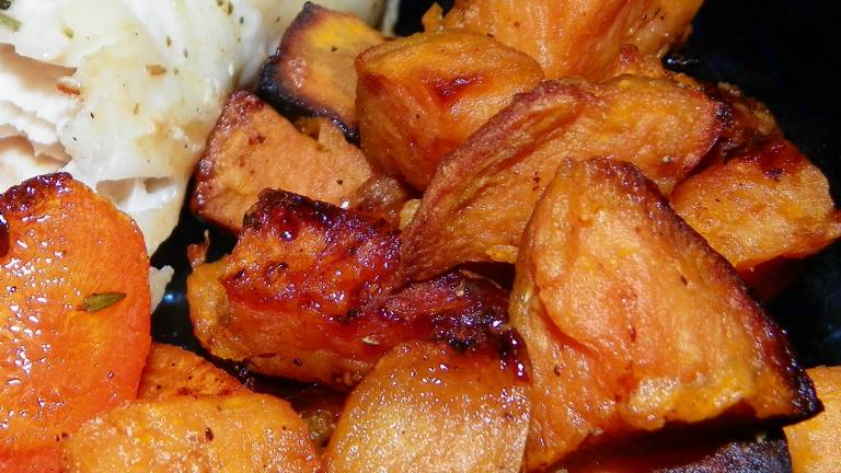 Coconut Oil Roasted Sweet Potatoes Created by Baby Kato
