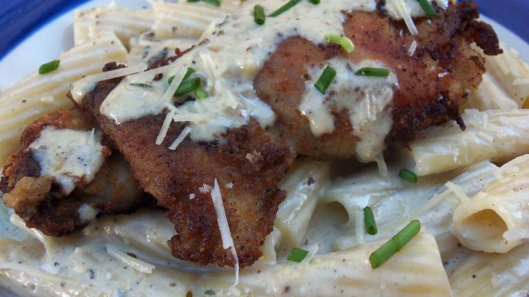 Chicken Breasts over Rigatoni With Gorgonzola Sauce created by AZPARZYCH