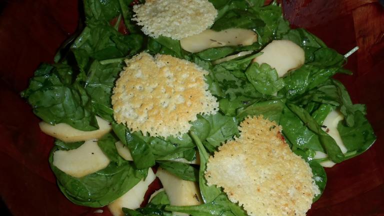 Baby Spinach Salad With Swiss Cheese Crisps Created by Linky