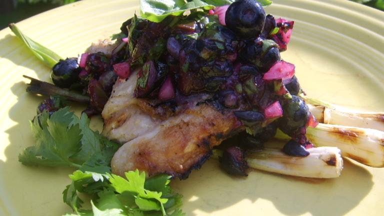 Grilled Chicken With Blueberry-Basil Salsa created by LifeIsGood