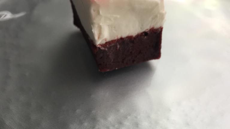 The Realtor's Red Velvet Brownies With White Chocolate Icing Created by Ellen W.