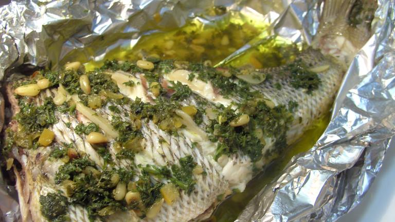 Lemon and Parsley Whole Baked Fish created by JustJanS