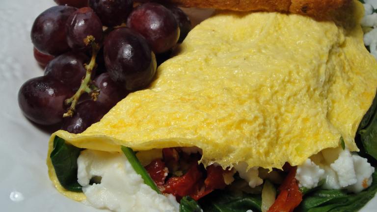 Spinach, Tomato and Ricotta Omelette Created by Debbwl