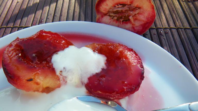 Bourbon Glazed Peaches With Yogurt created by Artandkitchen