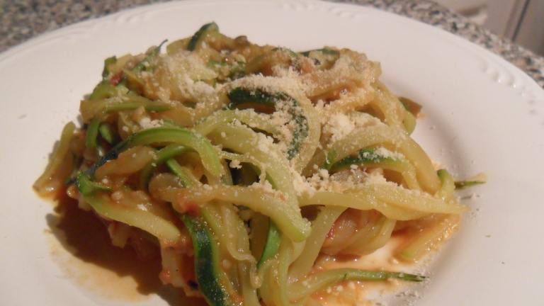Zucchini "spaghetti" Created by Wish I Could Cook