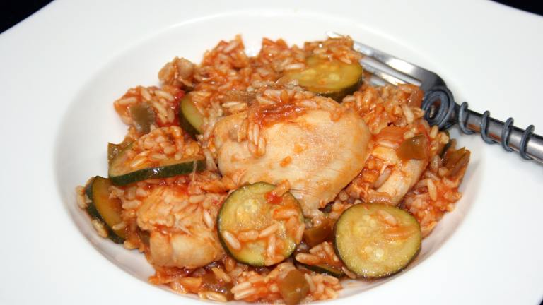 Zucchini, Chicken and Brown Rice Casserole Created by Tinkerbell