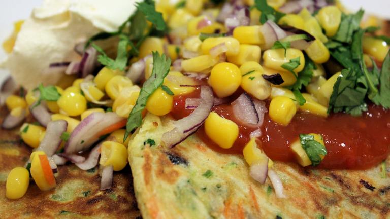Vegetable Fritters With Corn Salsa (Can Be Gluten-Free) Created by Jubes