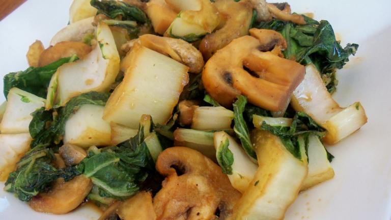 Asian Bok Choy and Mushrooms Created by Parsley