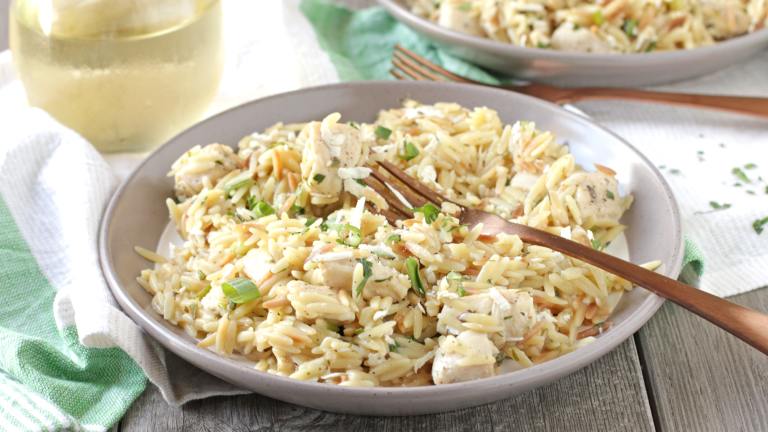 Lemony Chicken and Scallion Orzo, Risotto-Style Created by DeliciousAsItLooks