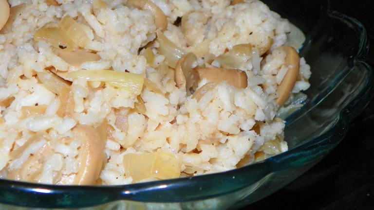 Mushroom Rice With Onion & Shallots Created by Baby Kato