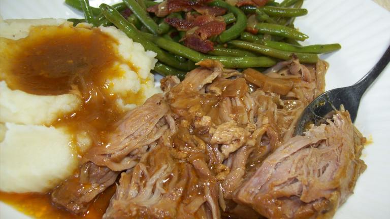 Yum Yum Crockpot Pork Tenderloin created by Chef shapeweaver