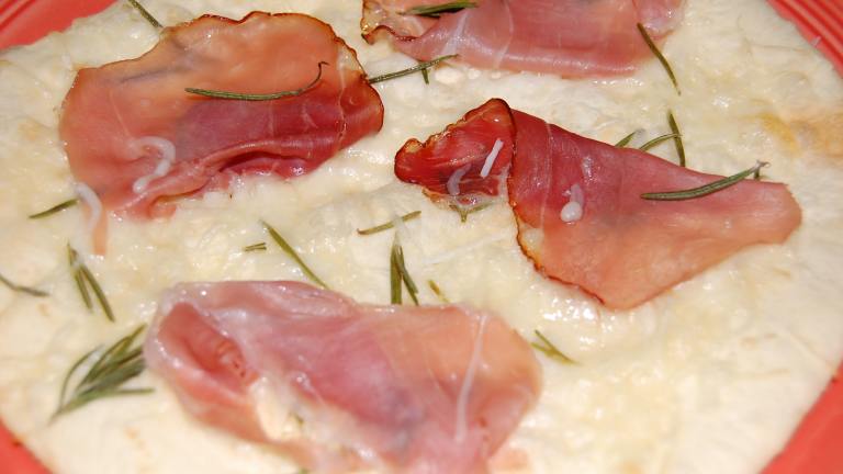 Prosciutto Rosemary Flat Pizza Created by PrimQuilter