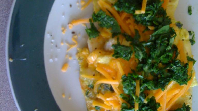 Shrimp, Spinach and Cheddar Omelet. created by SimpleMeal