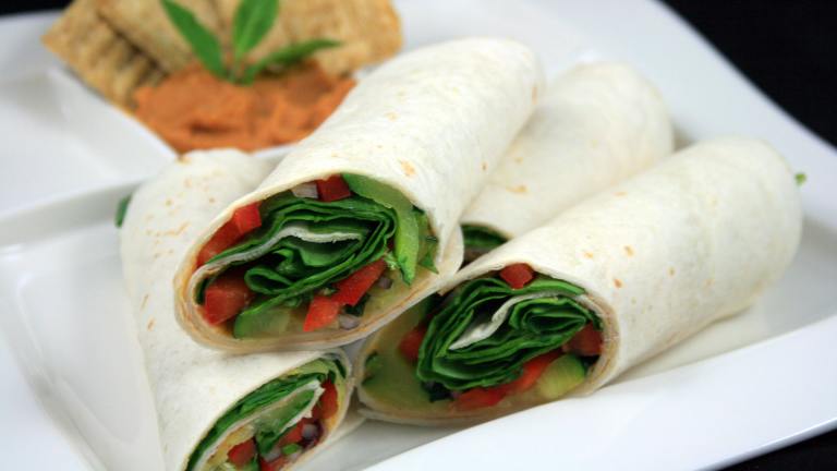 Hummus and Grilled Veggie Wrap created by Tinkerbell
