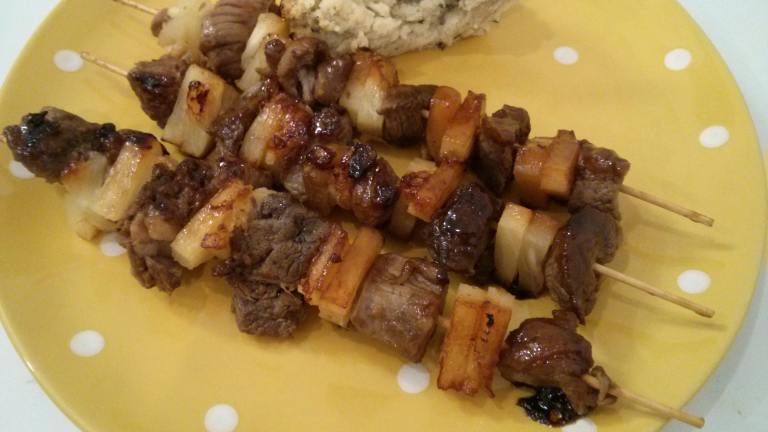 Beef and Pineapple Kebabs (Anguilla) Created by Satyne