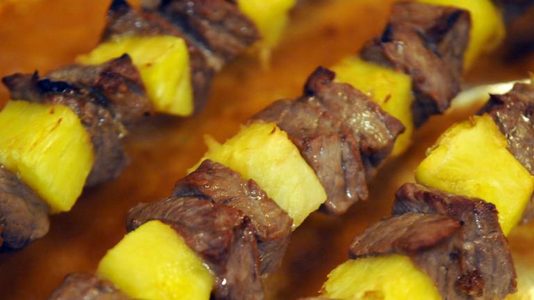 Beef and Pineapple Kebabs (Anguilla) Created by GiddyUpGo