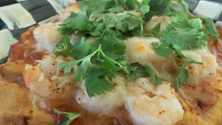 Indian-Style Shrimp Pizza With Mozzarella Created by FLKeysJen