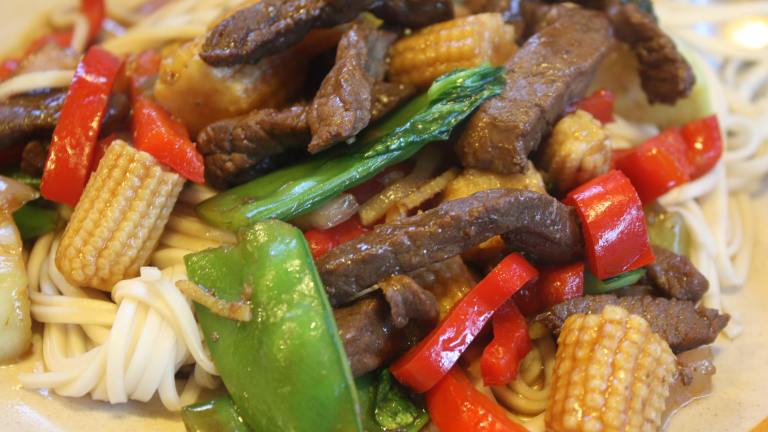 Spicy Chinese Stir Fry Beef Created by Leggy Peggy