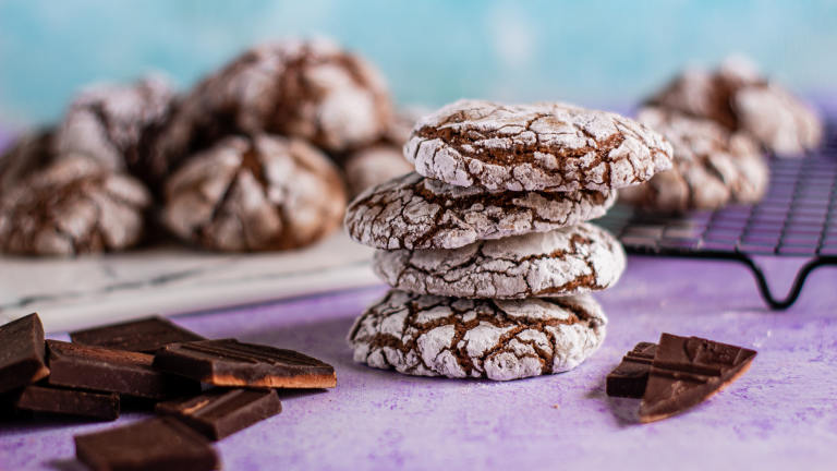 Flourless Chocolate Snowball Cookies Created by LimeandSpoon