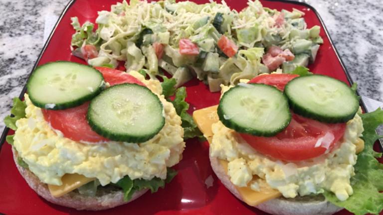 Egg Salad on English Muffin Created by Anonymous