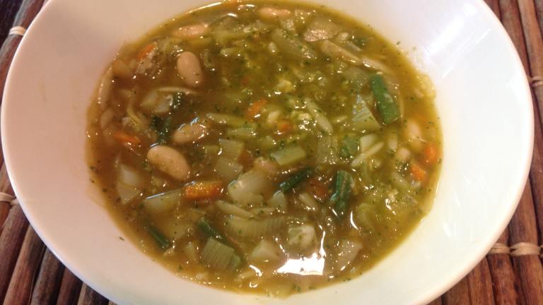 Winter Vegetable and Bean Soup With Pesto Created by Dr. Jenny