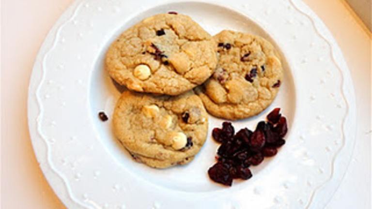 Cranberry White Chocolate Cookies Created by CollegeCulinista