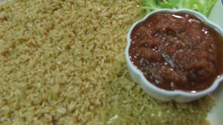 Tex-Mex Mexican Rice and Blender Hot Sauce Created by 50debbie