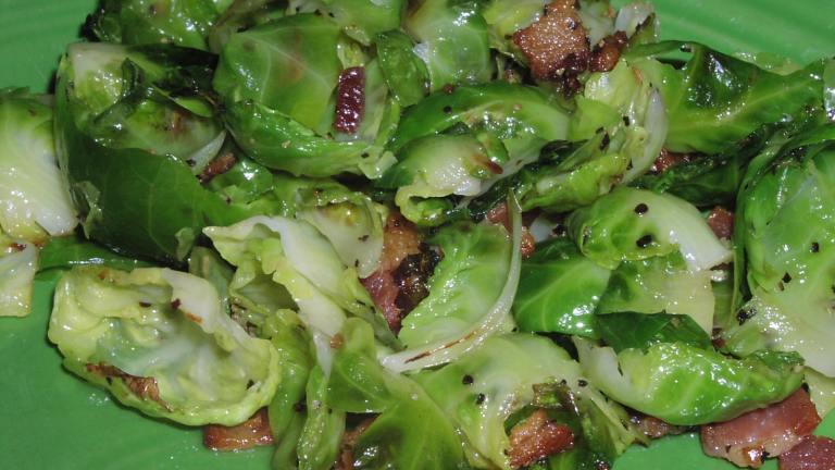 Brussels Sprout Leaves With Bacon Created by teresas