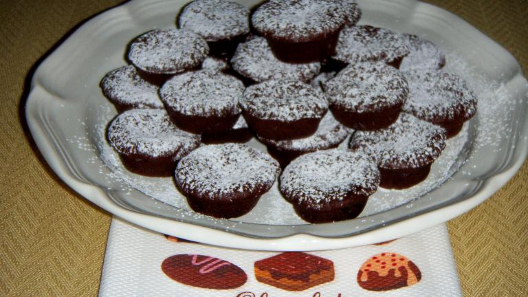Mini Flourless Espresso Chocolate Cupcakes Created by Cathy Tedder