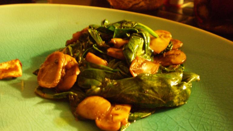 Spinach and Mushrooms Created by breezermom