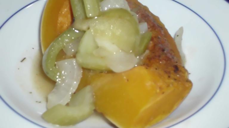 Cajun Smothered Squash created by Chef Jean