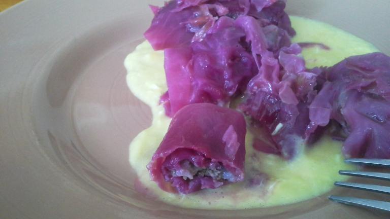 Macedonian Stuffed Cabbage With Thick Avgolemono created by threeovens