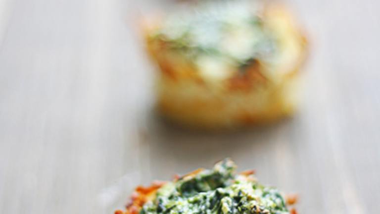 Spinach and Goat Cheese Hashbrowns Nests Created by KristyThe Wicked No