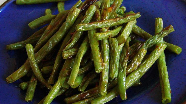 Spicy Garlic Roasted Green Beans created by Boomette