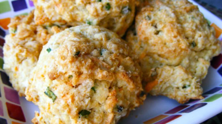 Scallion & Cheddar Drop Biscuits - Vegan Created by Kozmic Blues