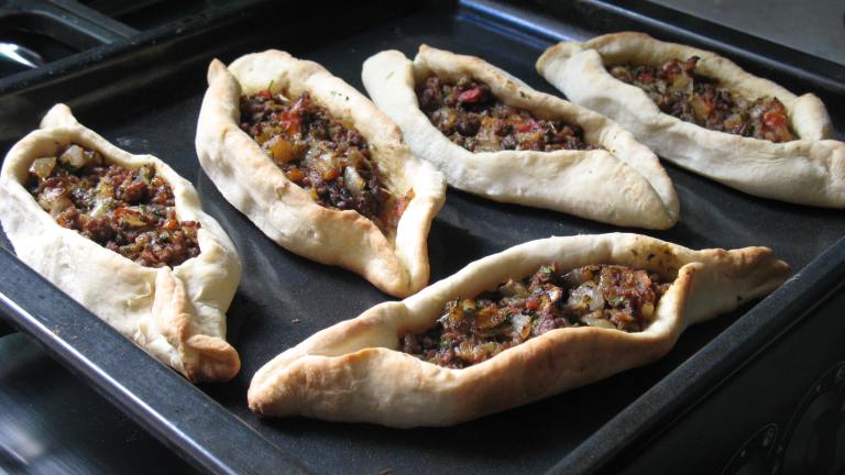 Stuffed Pide (Turkish Pizza) Created by MsPia