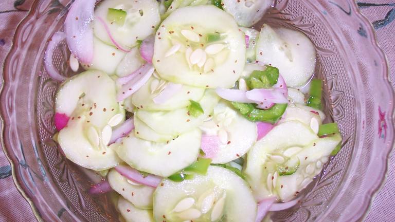 Cucumber-Green Pepper Salad Created by Hey Jude