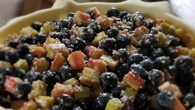Blueberry Rhubarb Pie created by Mrs Goodall