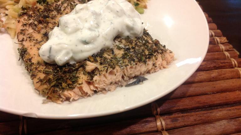 Greek Salmon With Tzatziki Sauce Created by Dr. Jenny
