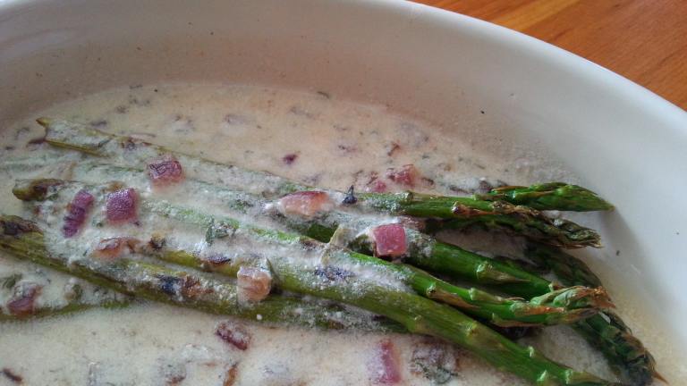 Asparagus With Cream Sauce created by threeovens