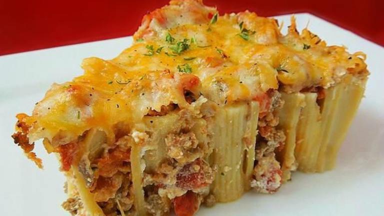 Italian Rigatoni Pie Created by Cooking Creation