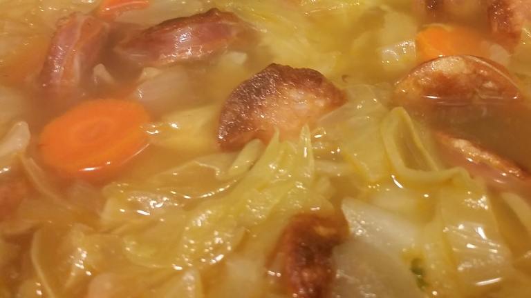 Sausage and Cabbage Soup created by debdoright68