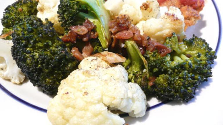 Oven Roasted Cauliflower and Broccoli With Bacon created by Outta Here