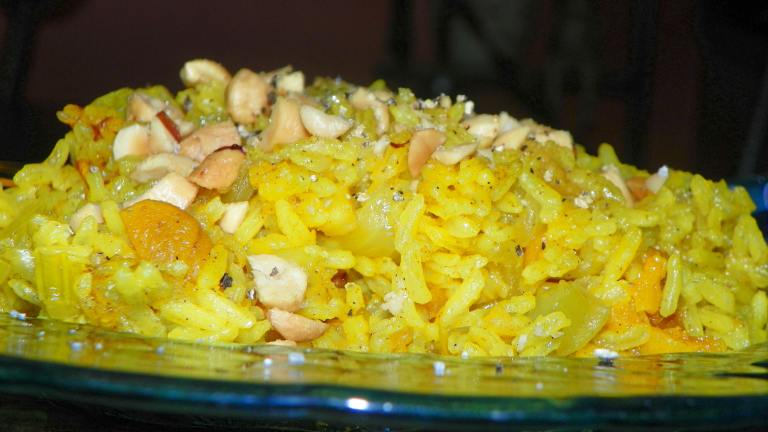 Ginger Apricot Rice With Peanuts Created by Baby Kato