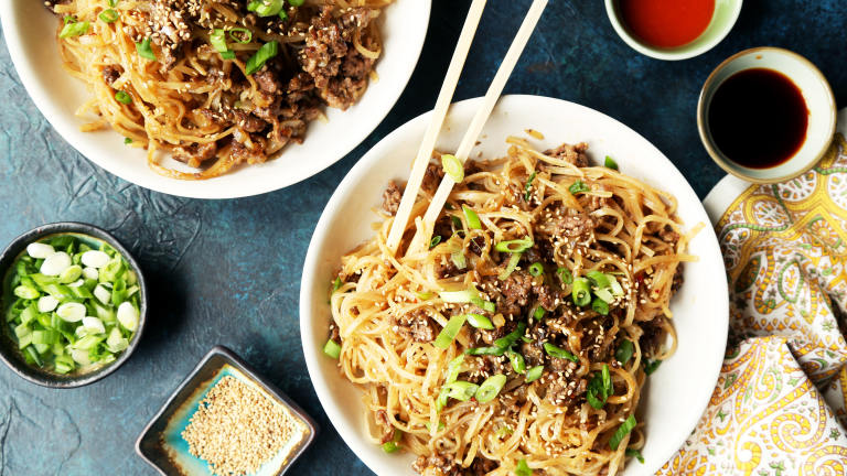 Szechuan Noodles With Spicy Beef Sauce created by Jonathan Melendez 
