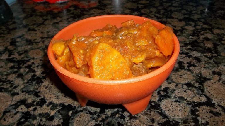 Stovetop Beef and Sweet Potato Stew Created by WhatamIgonnaeatnext